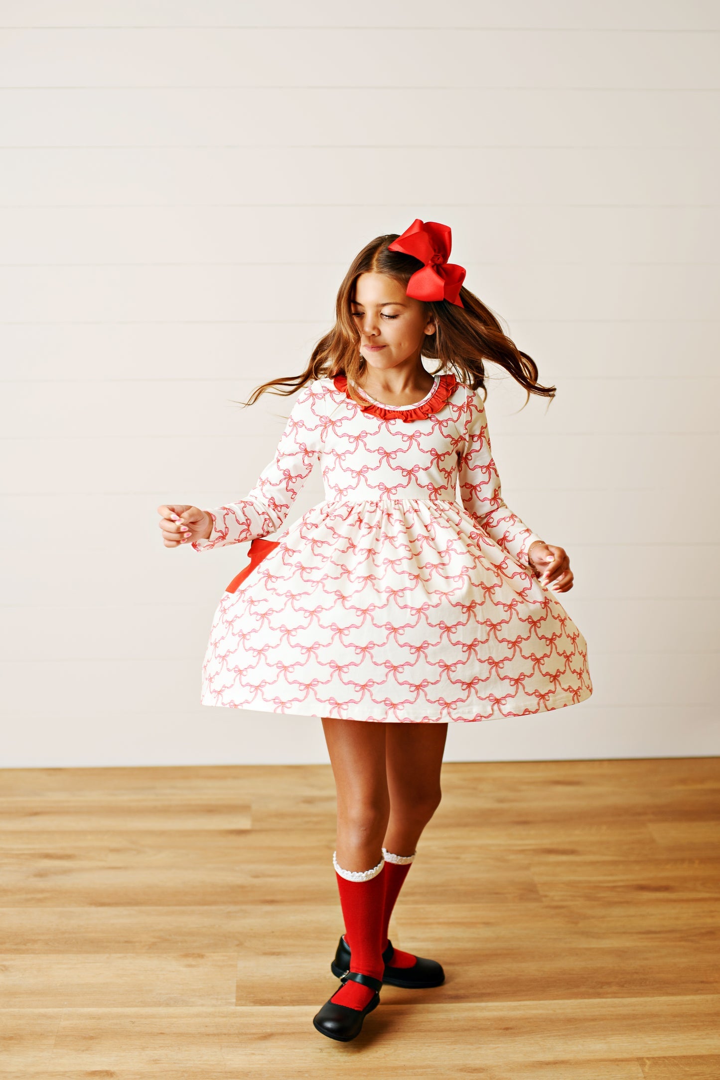 Bow Pocket Twirl Dress