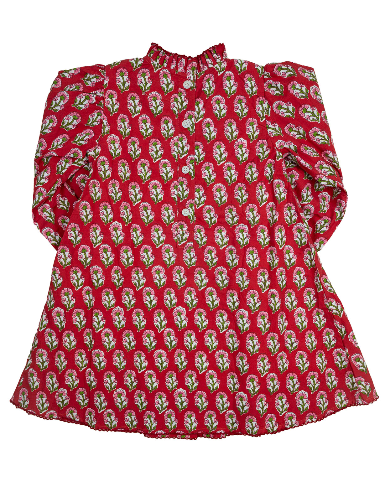 Crimson Petal Block Print Dress