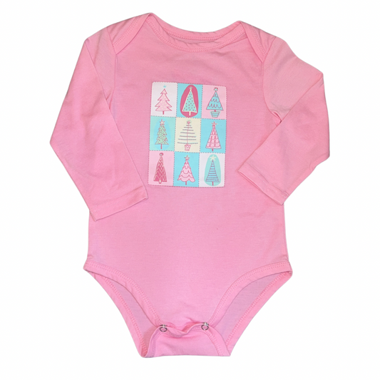 A Pink Christmas LS Onesie