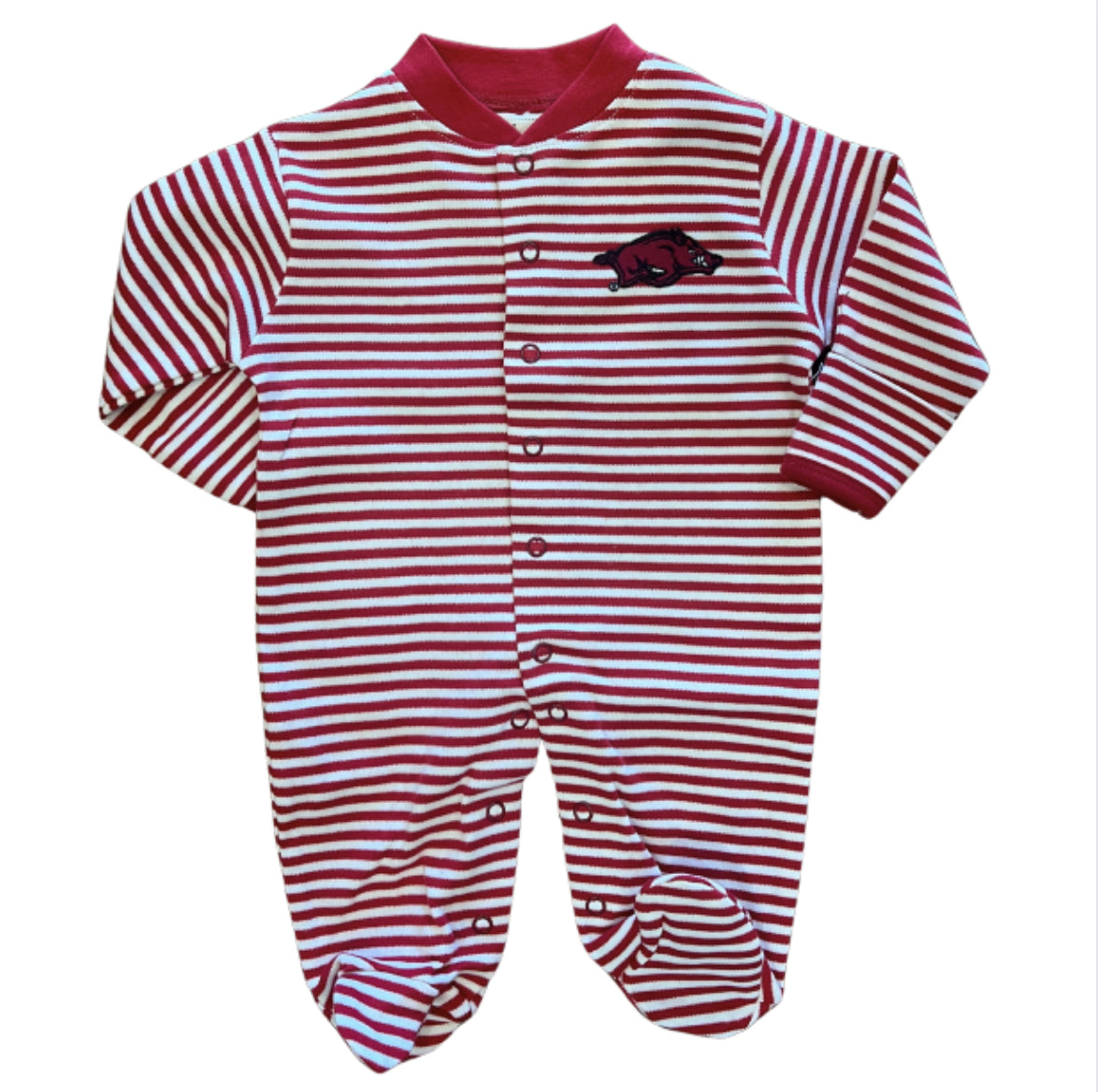 Razorback Stripe Footie