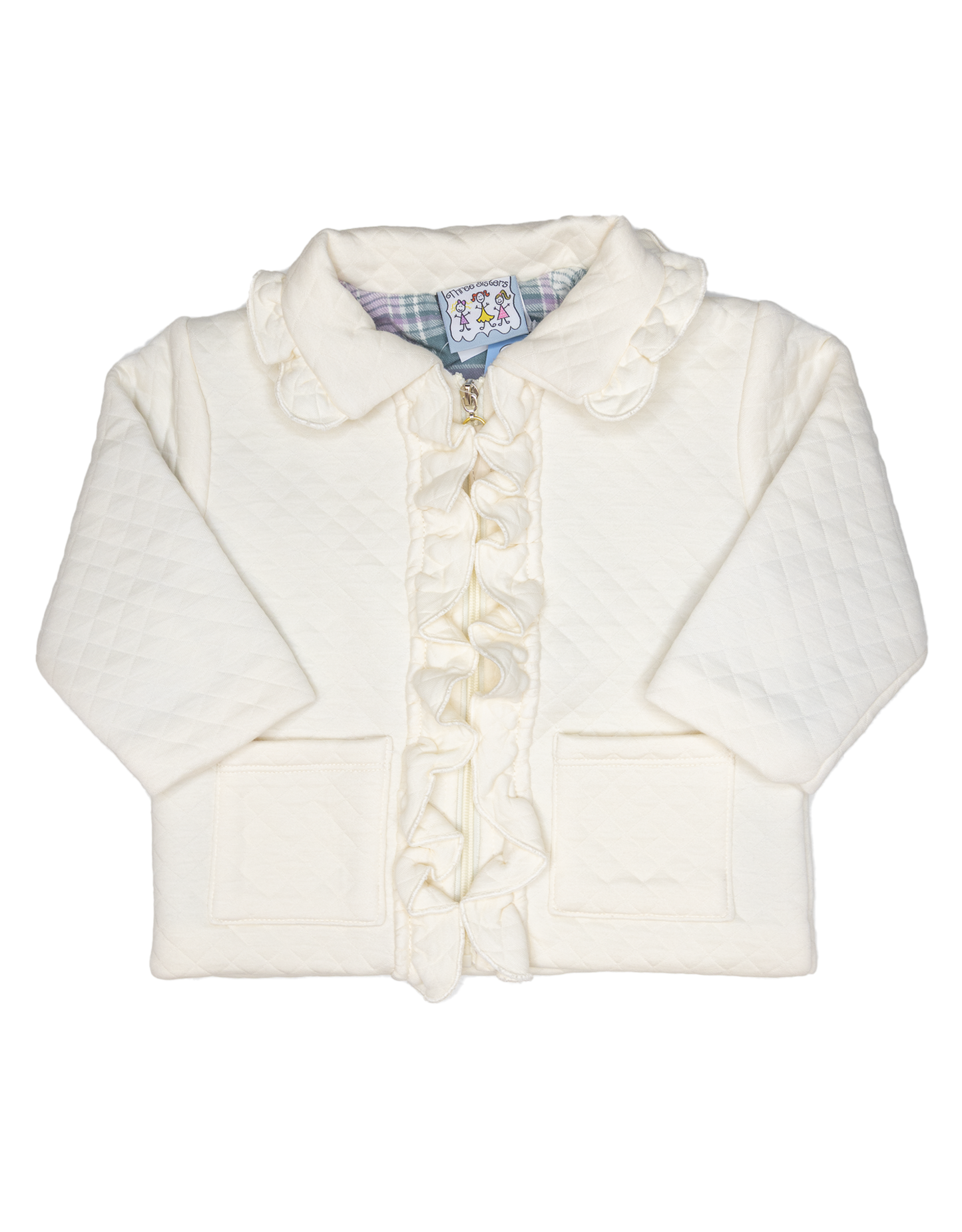 Cream Quilted Ruffle Rudy Jacket