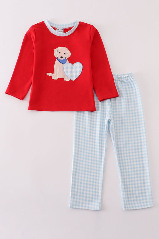 Love Puppy Boy Appliqué Set