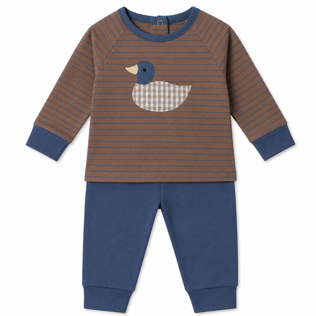 Tate Duck Appliqué Jogger Set