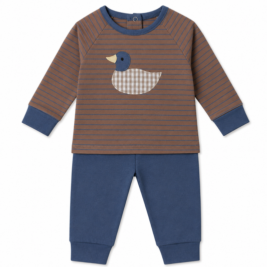 Tate Duck Appliqué Jogger Set