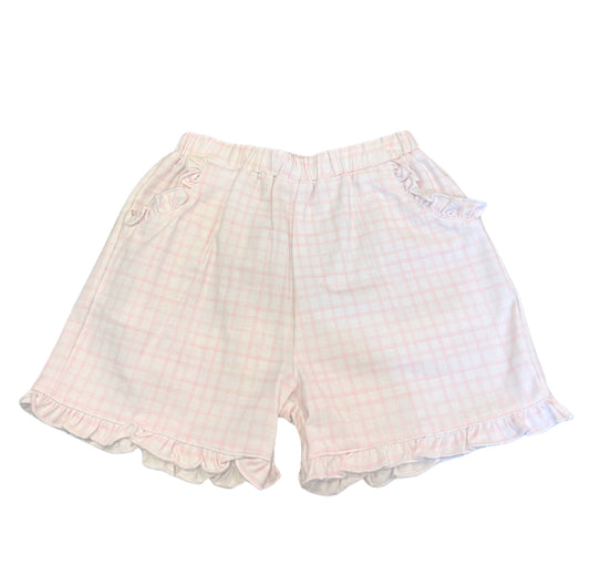 Pink Window Pane Pima Shorts