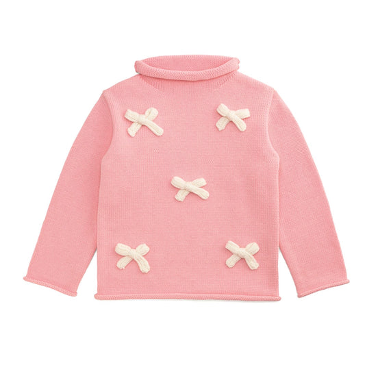 Pink Bow Rollneck Sweater