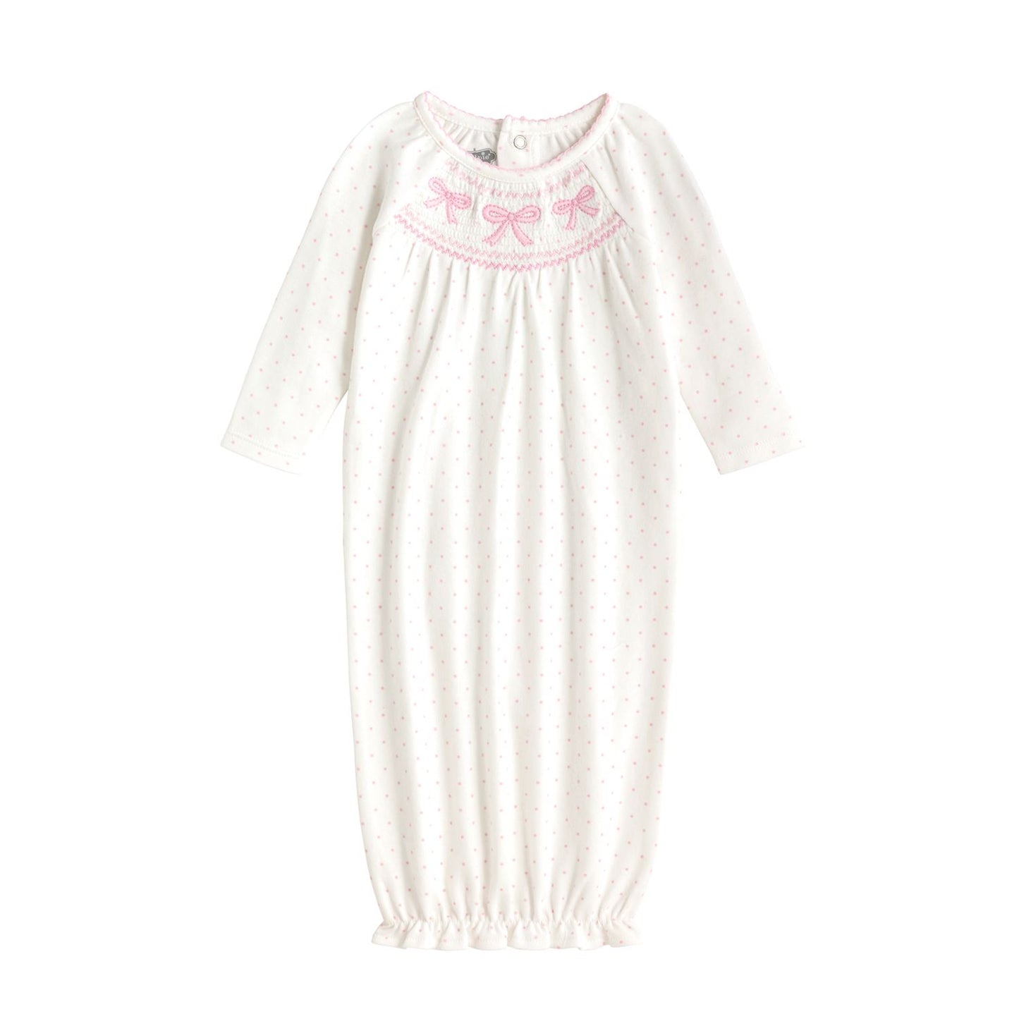 Pink Bow Bliss Smocked Gown