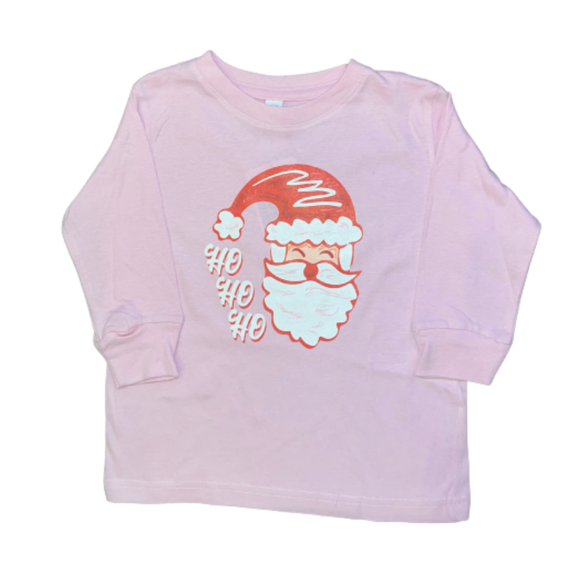 Santa Ho Ho Ho Pink LS