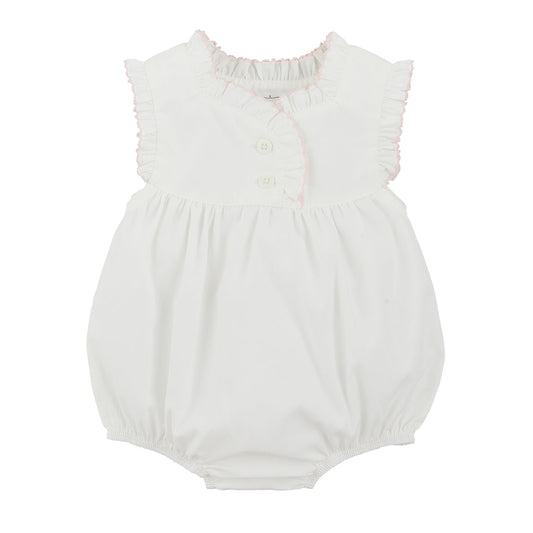 Poplin Sleeveless White Bubble