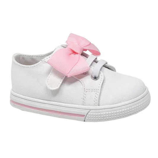 Grace Pink Bow Canvas Sneaker
