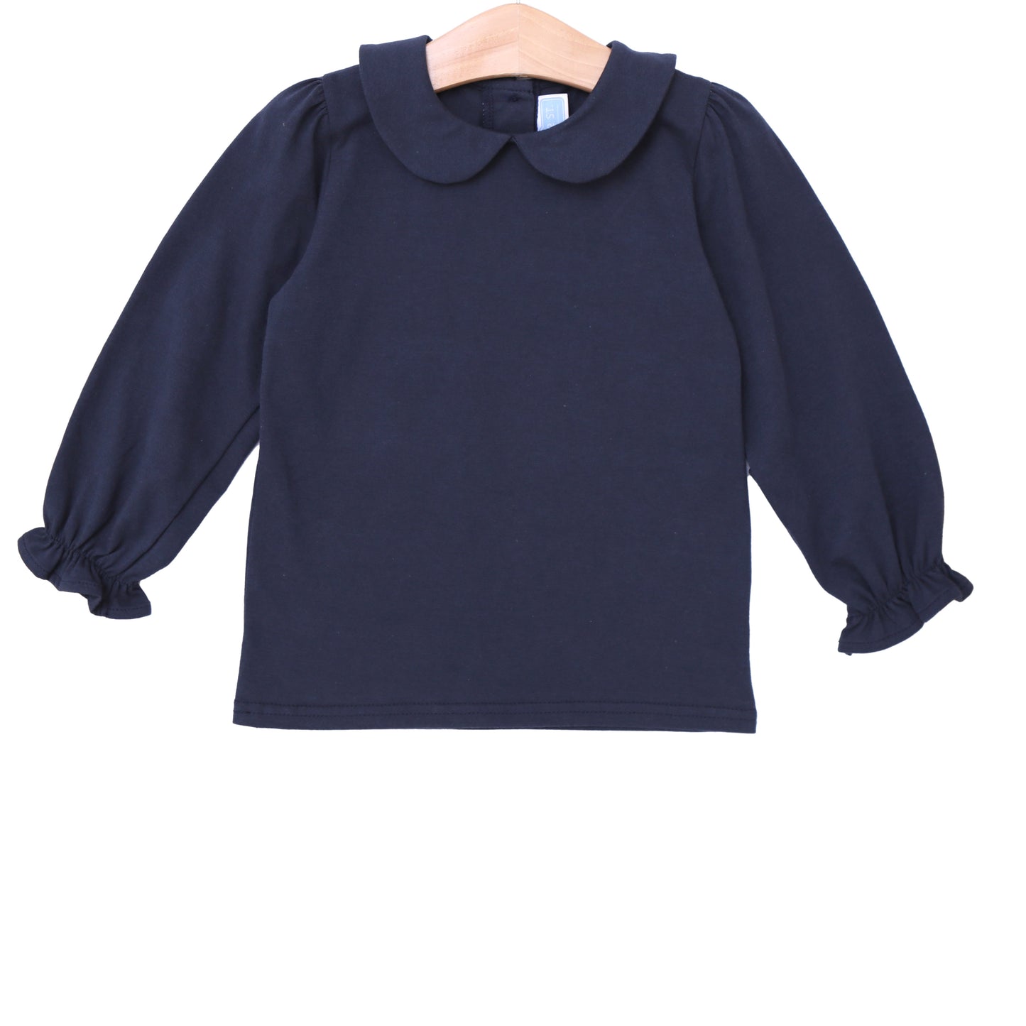 Peter Pan Collar LS Shirt- Navy