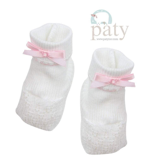 Paty Inc White W/pink booties