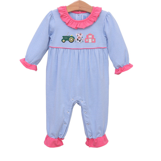 Farm Pink Ruffle Romper
