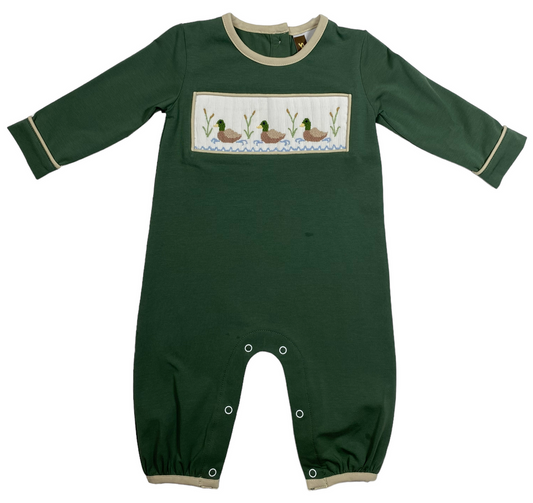 Mallard Duck Smocked Romper