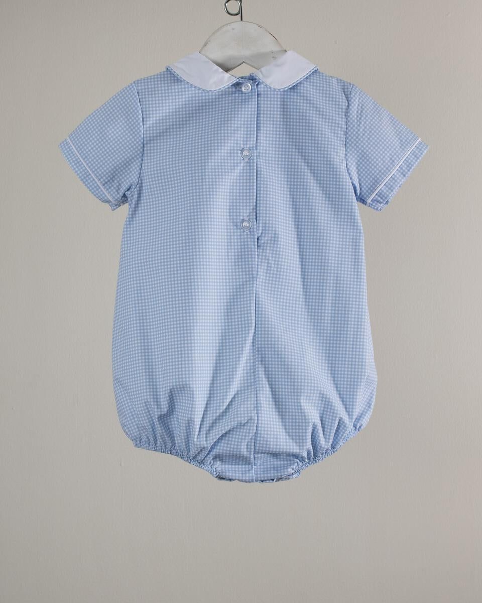 Light Blue Gingham Wyatt Bubble