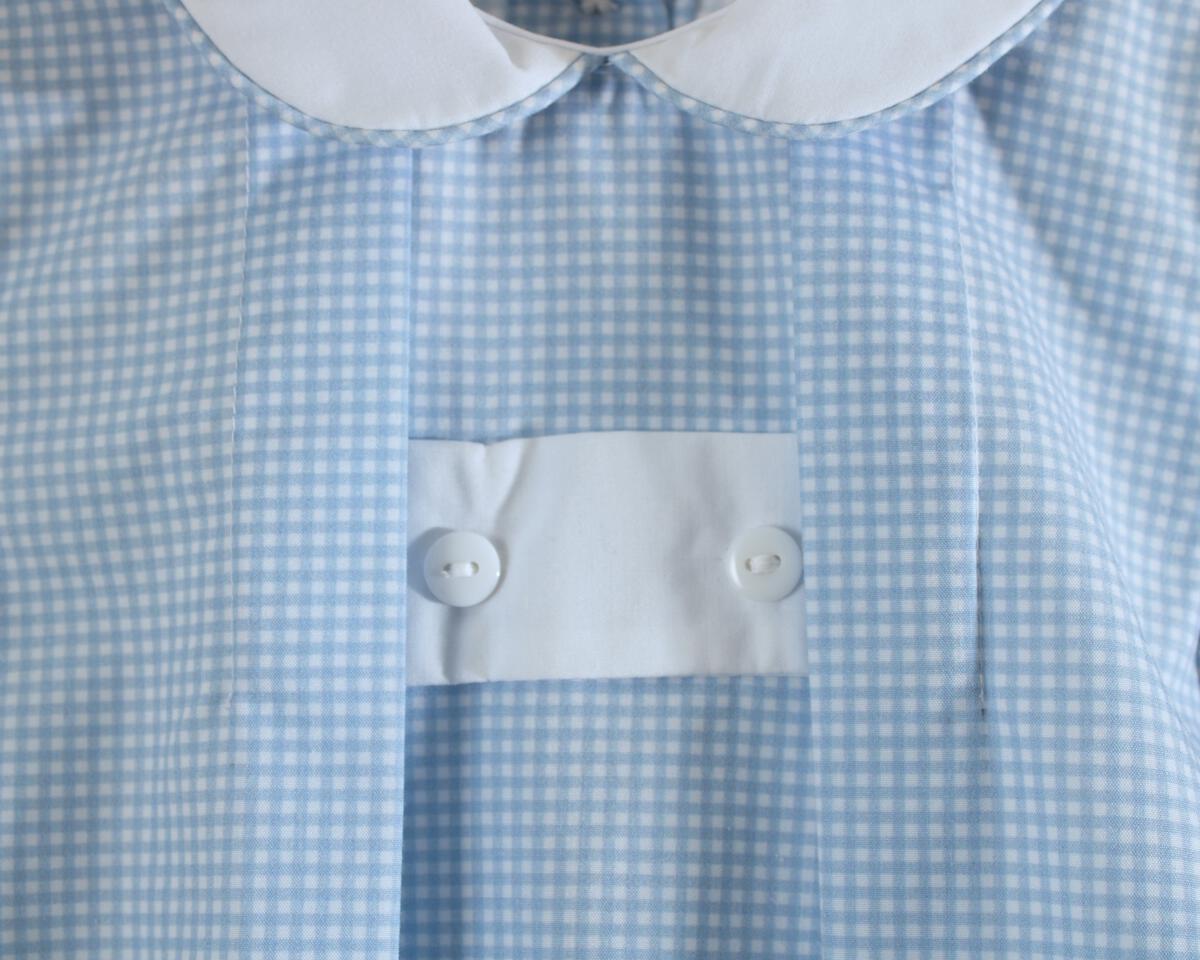 Light Blue Gingham Wyatt Bubble