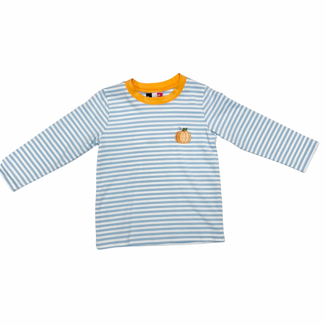 Pumpkin Embroidered LS T-Shirt