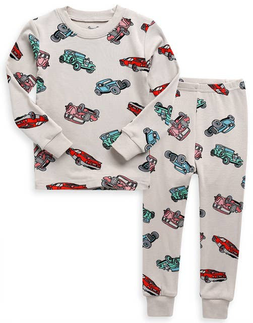 Retro Car Long Sleeve PJs