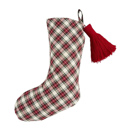 White Plaid Stocking