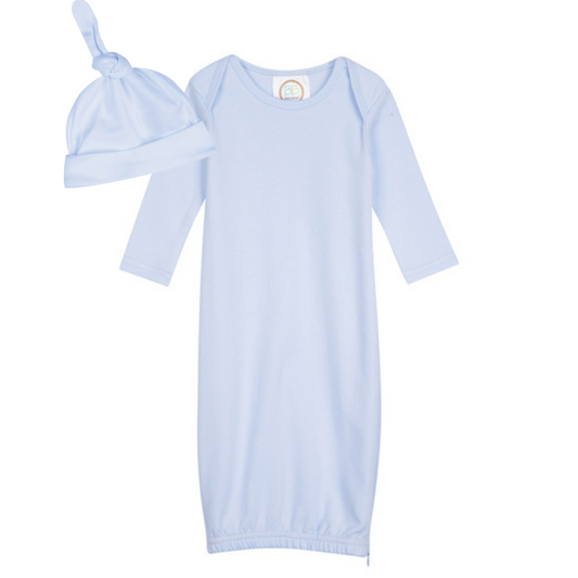 Blue Gown & Knotted Hat Set