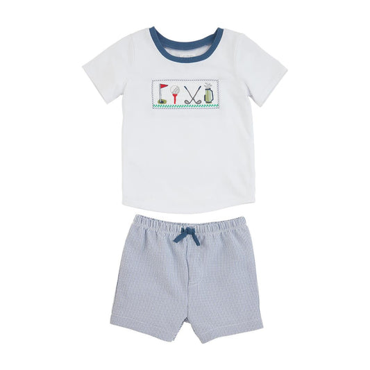 Golf Smocked Short Set