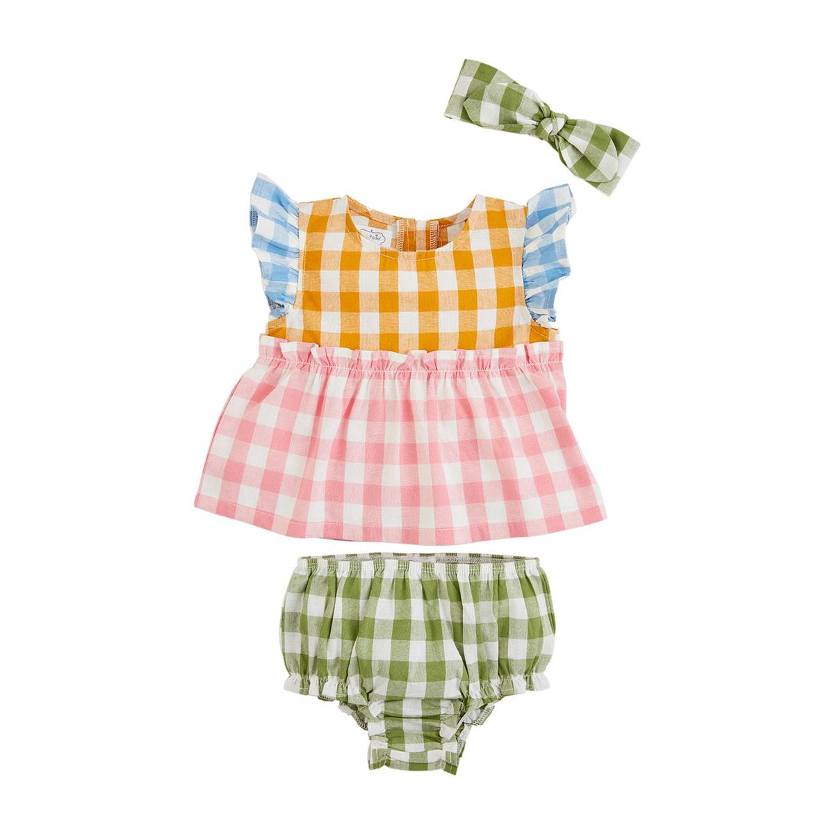 Check Pinafore Set