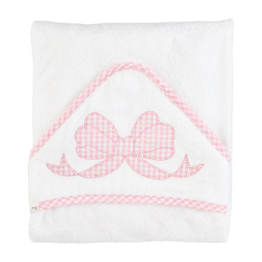 Bow Appliquéd Hooded Towel