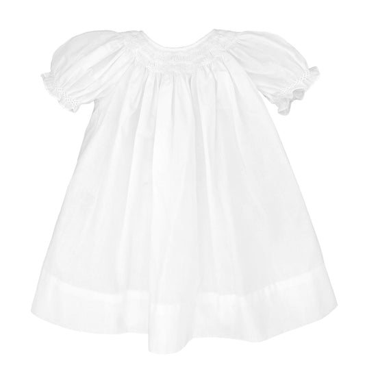 White Smocked Wave Dress