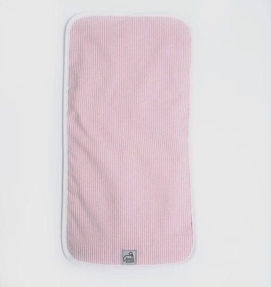 Pink Seersucker Burp Cloth
