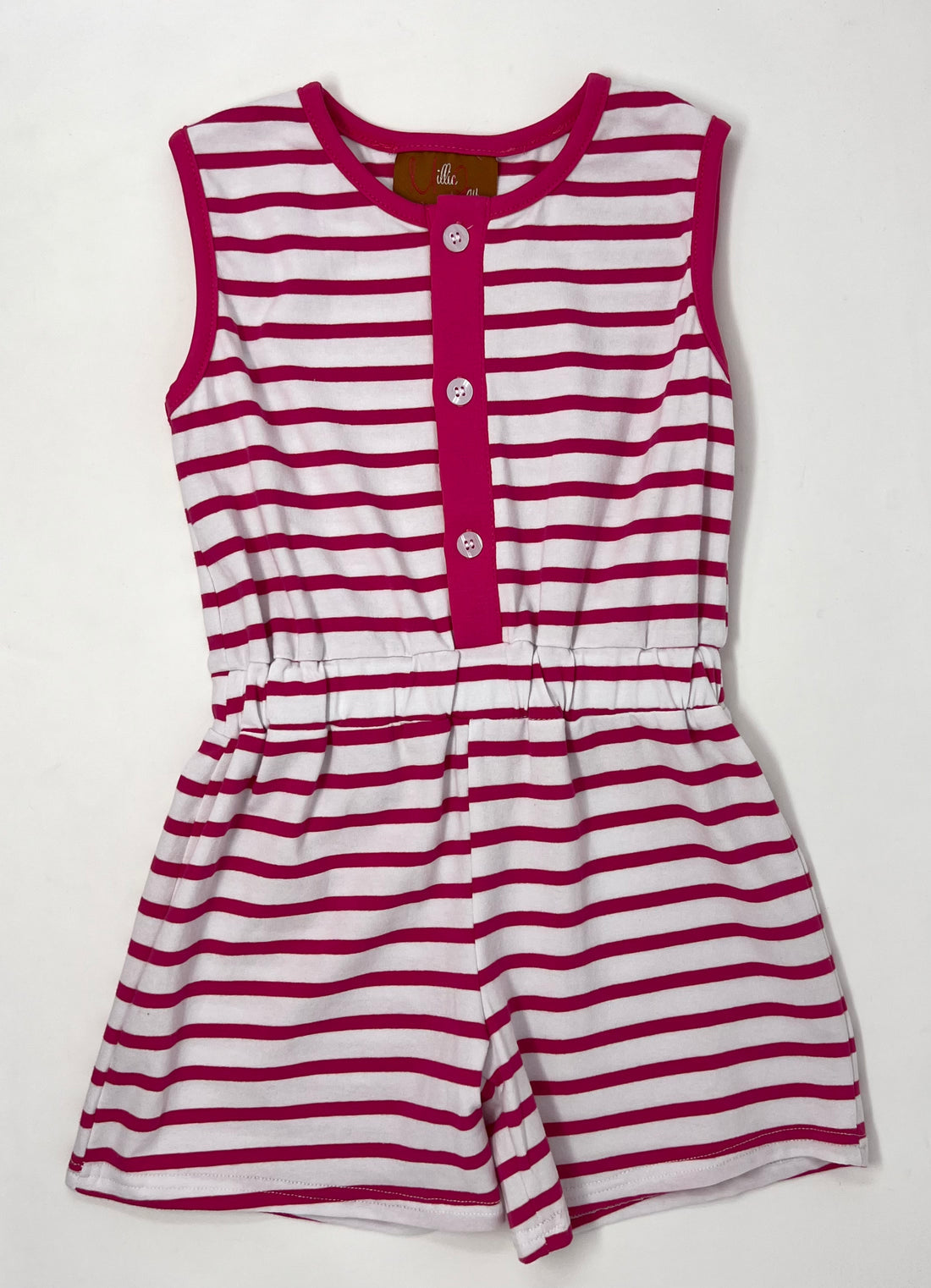 Lily Pink Stripe Romper