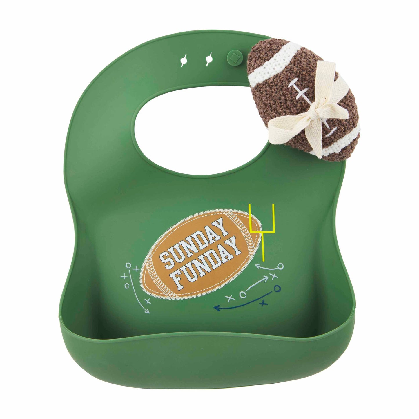 Football Bib and Rattle Set