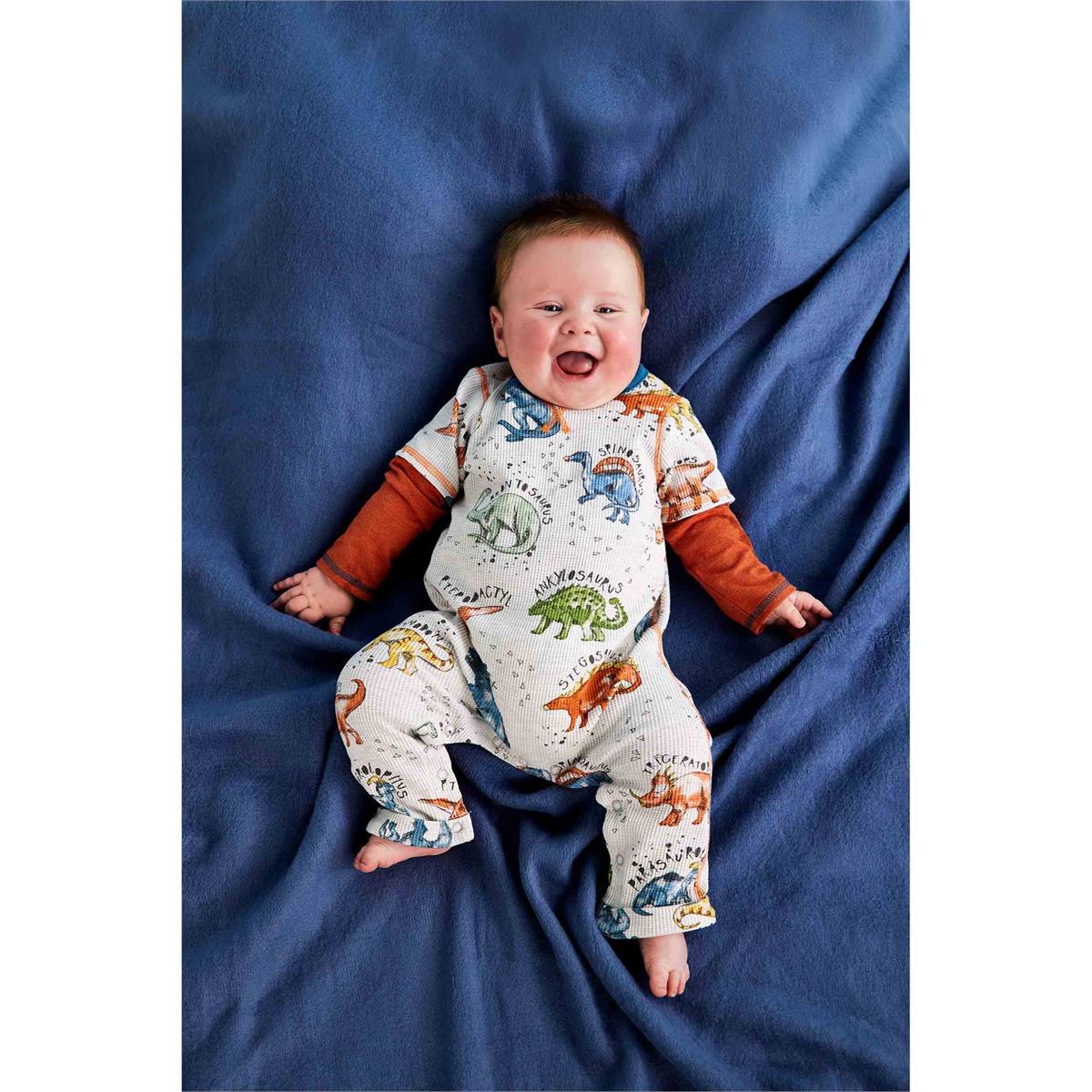 Dino Waffle Baby Bodysuit