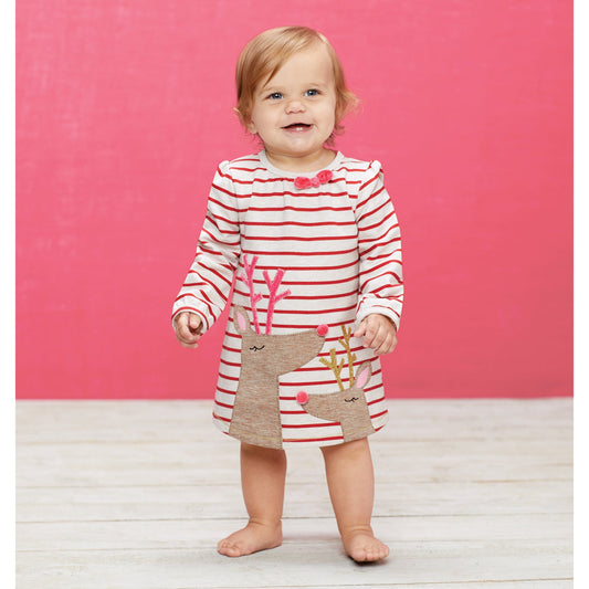 Reindeer Striped Dress