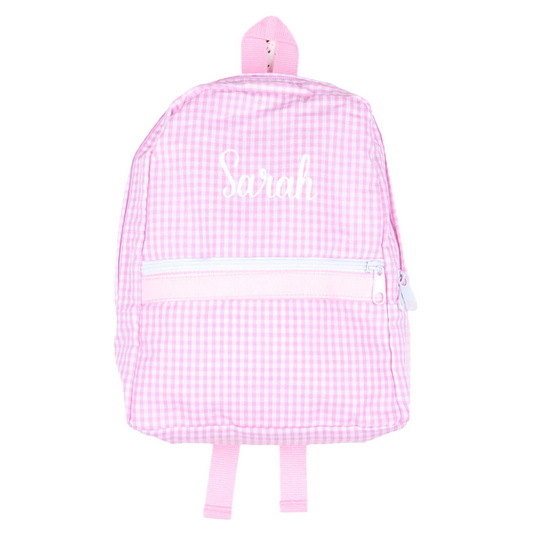 Pink Gingham Backpack