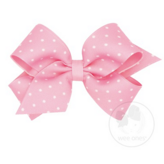 PRL Pink Tiny Dot Overlay Bow