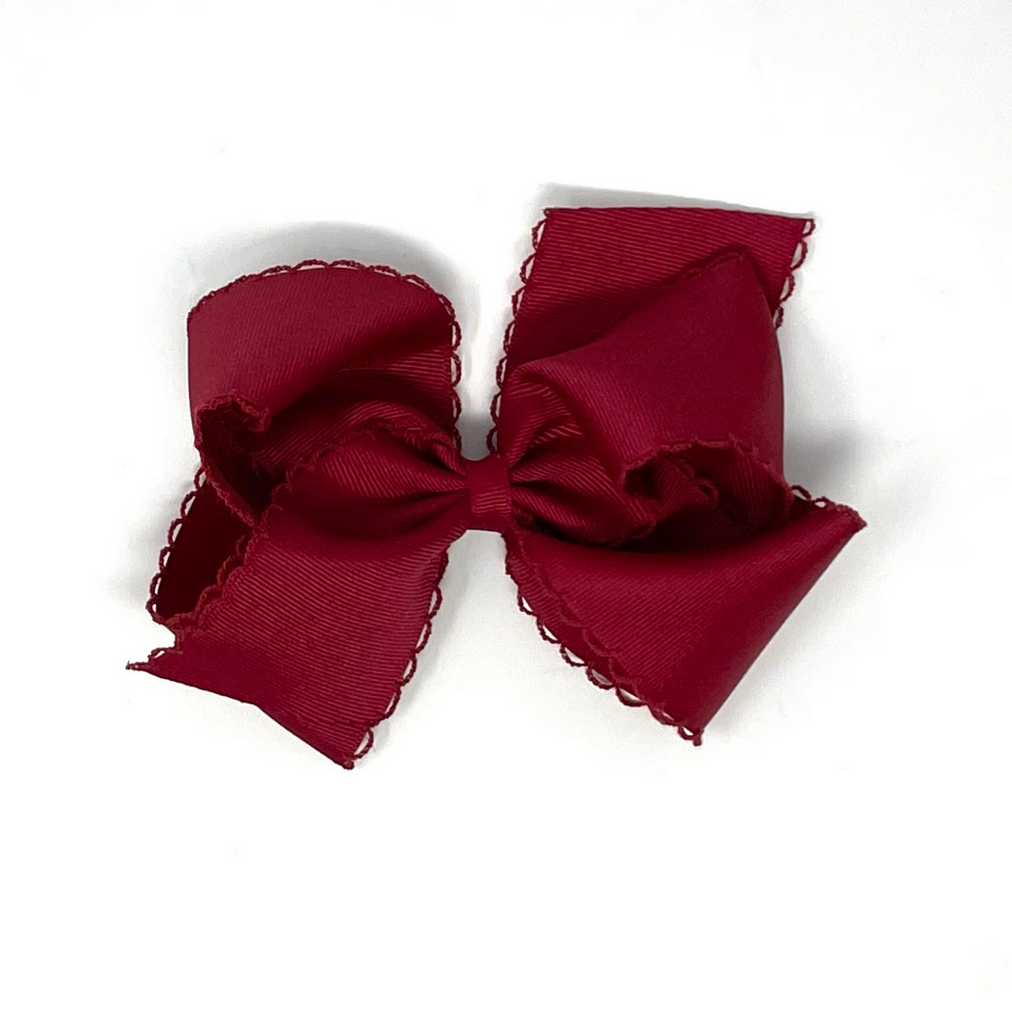 Cranberry Monotone Moonstitch Grosgrain