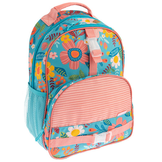 Turquoise Floral All Over Backpack