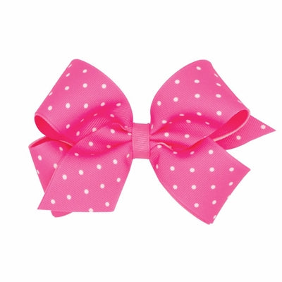 Hot pink Tiny Dot Overlay Bow