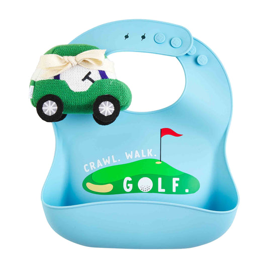 Golf Bib And Rattle Set