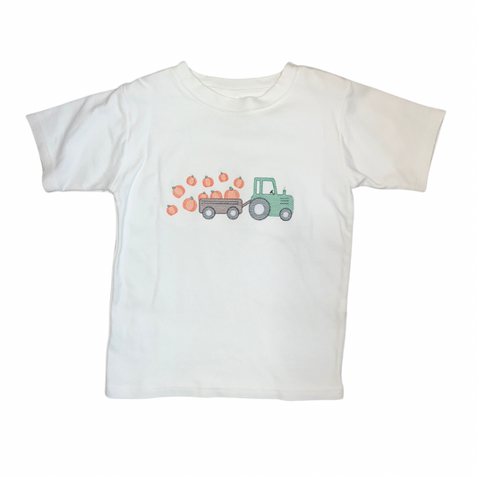 Tractor Pumpkin Sketch Tee