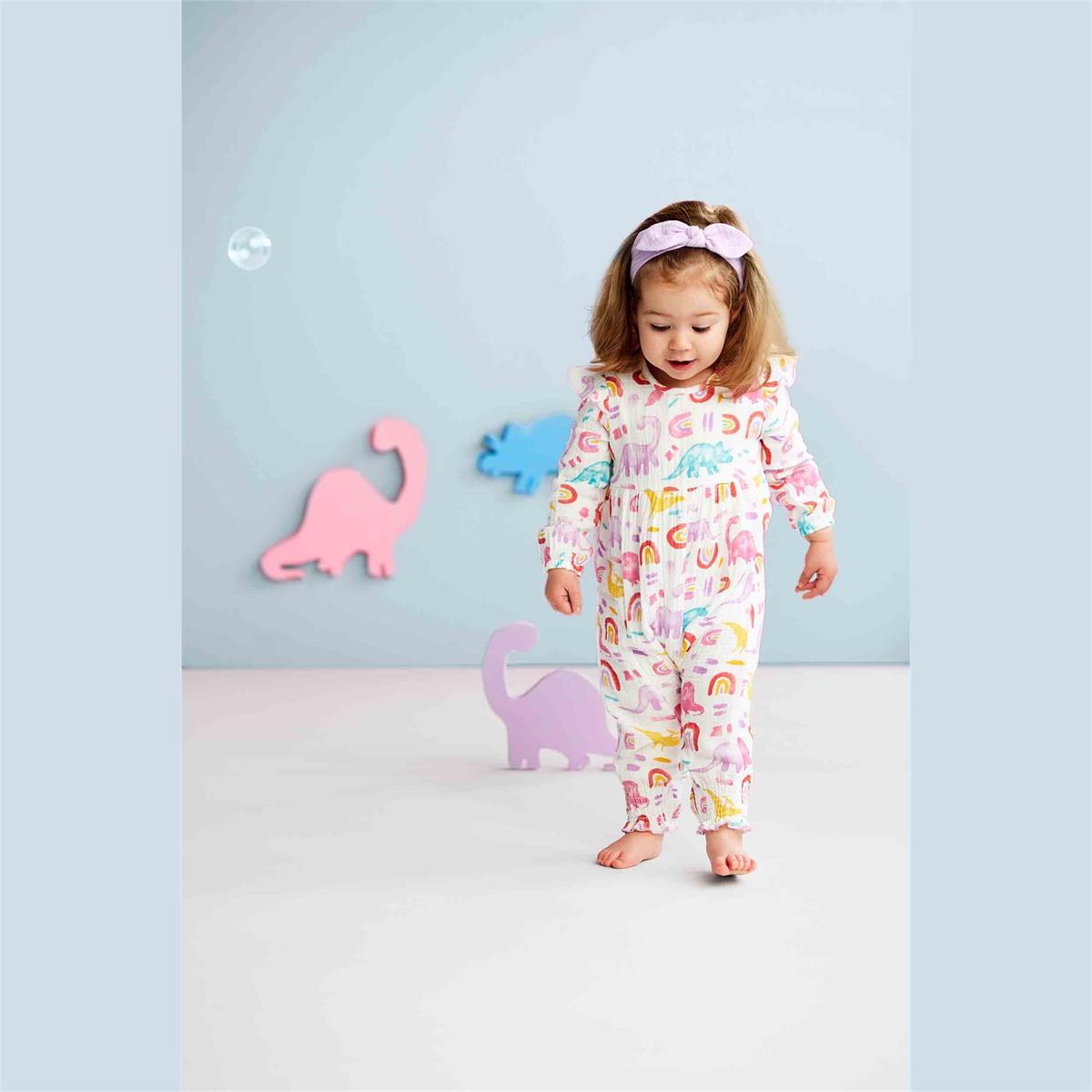 Girl's Dino Baby Bodysuit