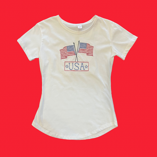 USA flag sketch Tee