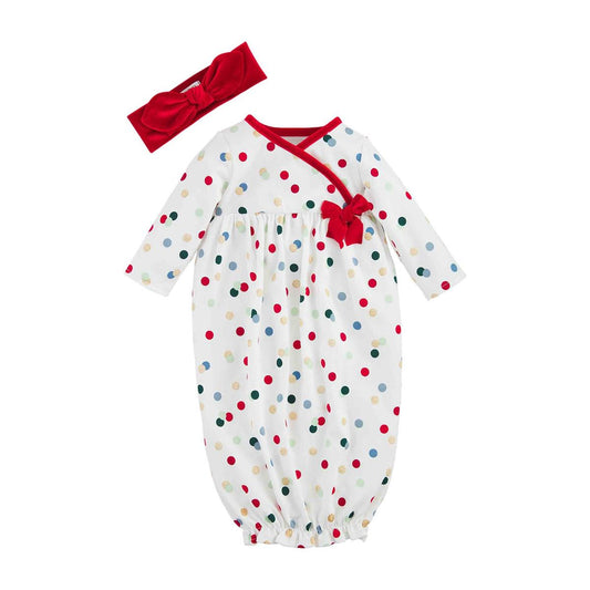 Polka Dot Christmas Gown & HB