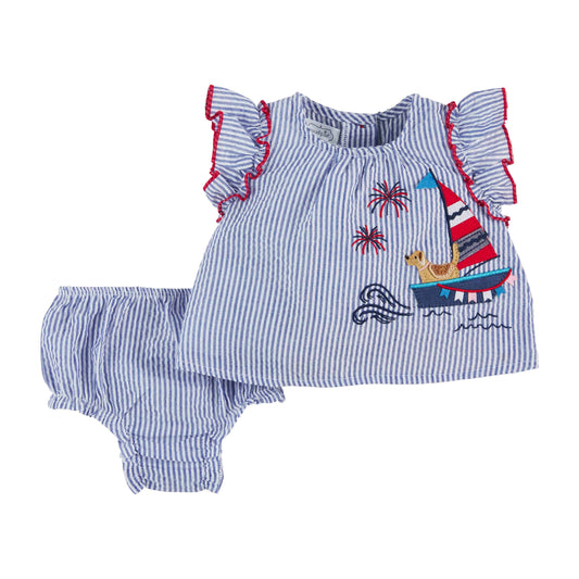 Sailboat Pinafore Set