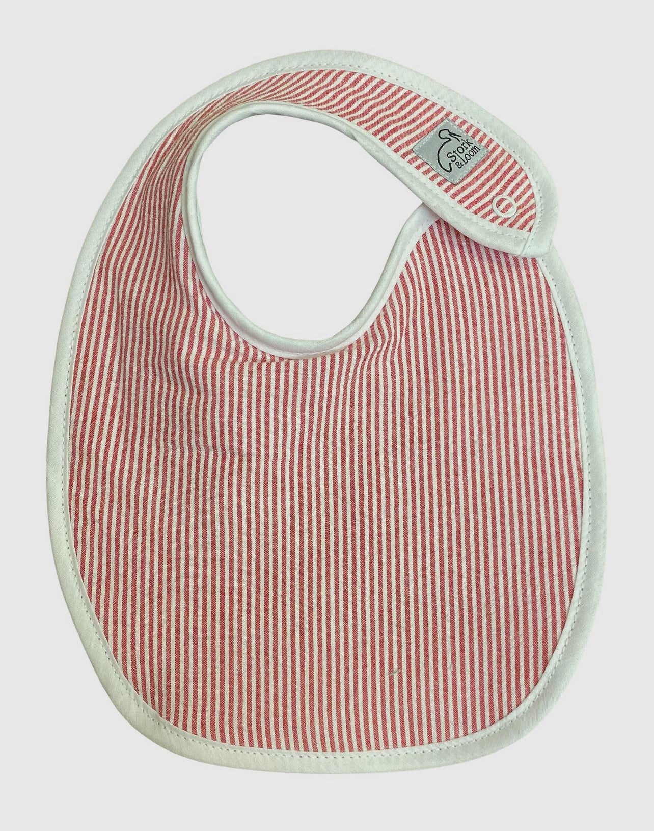 Red Seersucker Classic Bib