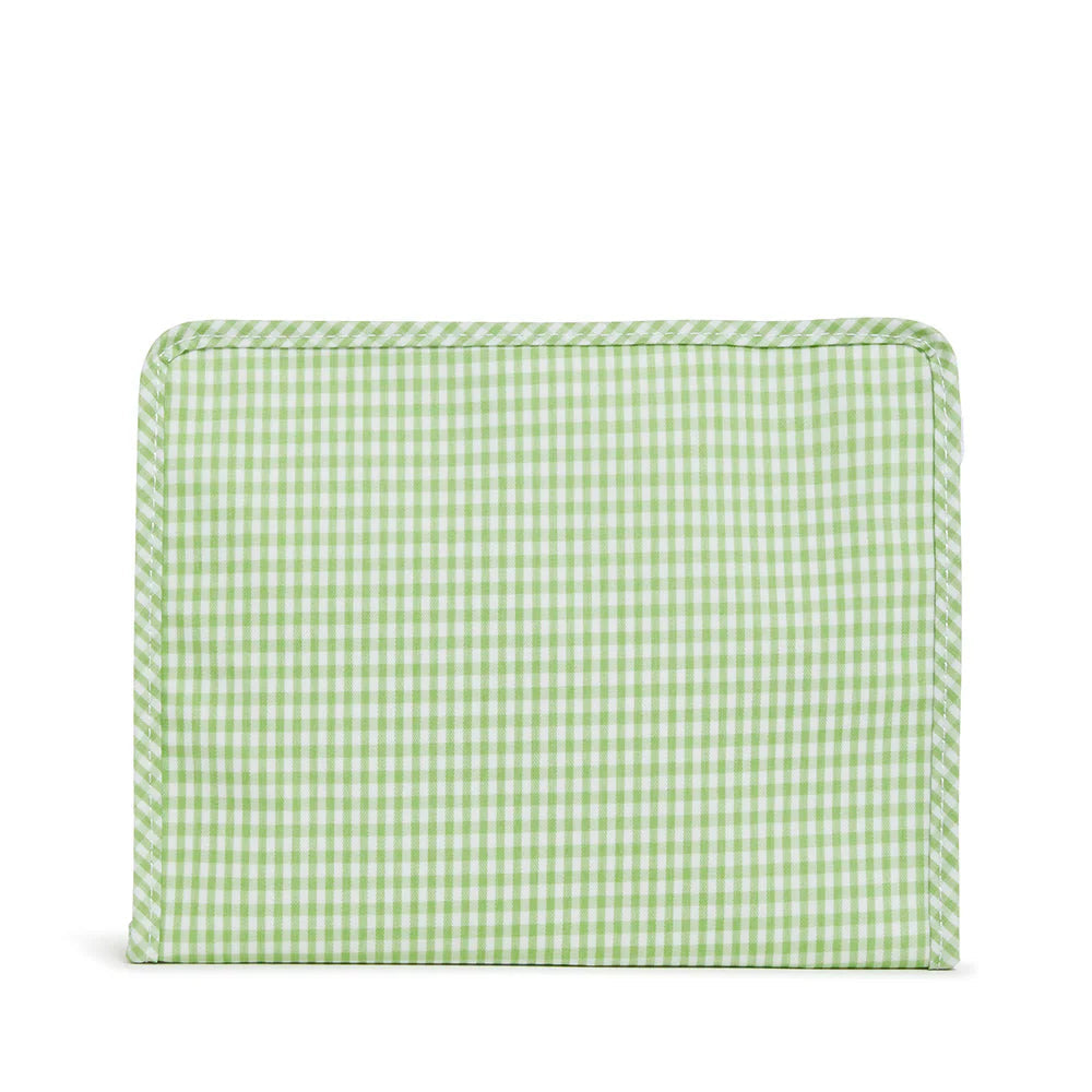 Roadie Medium Zip Pouch- Gingham Leaf2 by TRVL Design