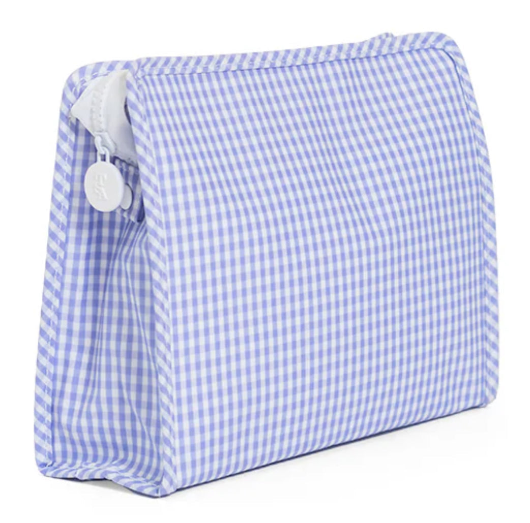 Roadie Medium Zip Pouch- Gingham Lilac by TRVL Design