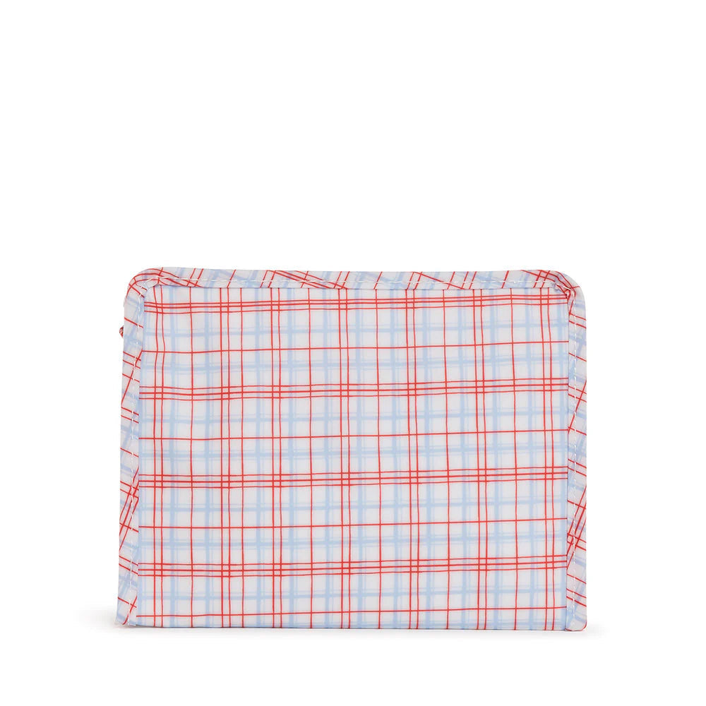 Roadie Medium Zip Pouch- Plaid Red by TRVL Design