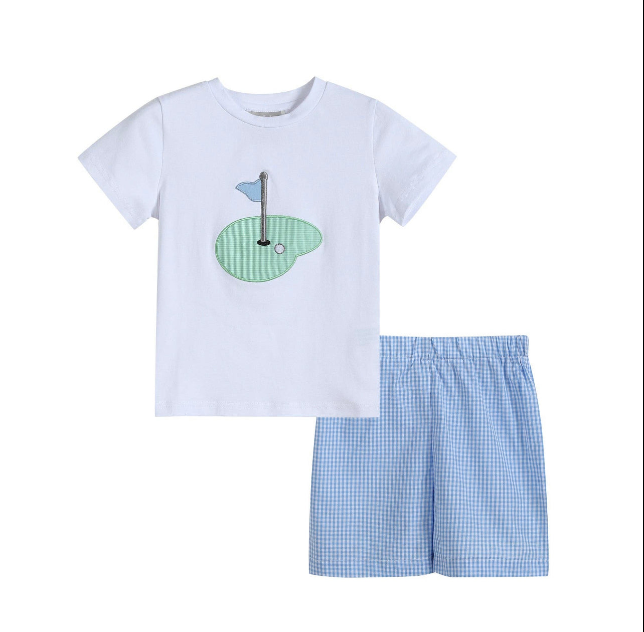 Blue Gingham Golf Set