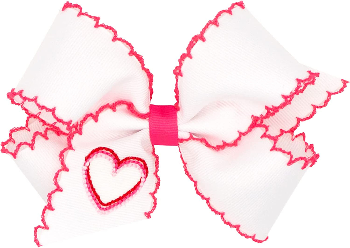 Wee Ones Moon-stitch Heart Bow